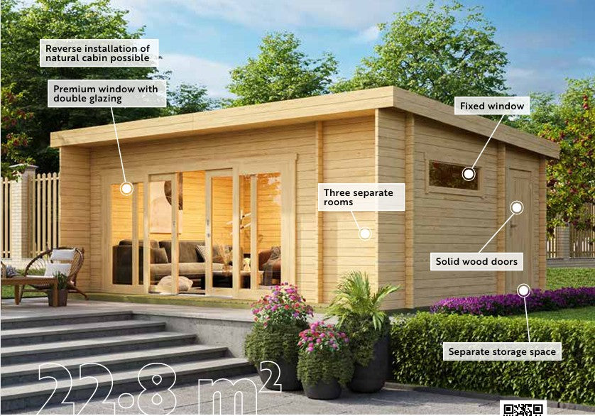 Lasita Java Garden Log Cabin 15ft X 23ft 44mm
