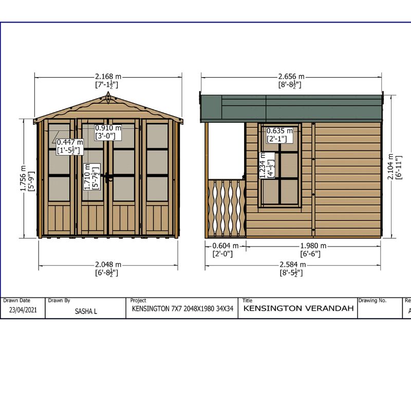 Shire Kensington and Verandah 7x10 Summerhouse