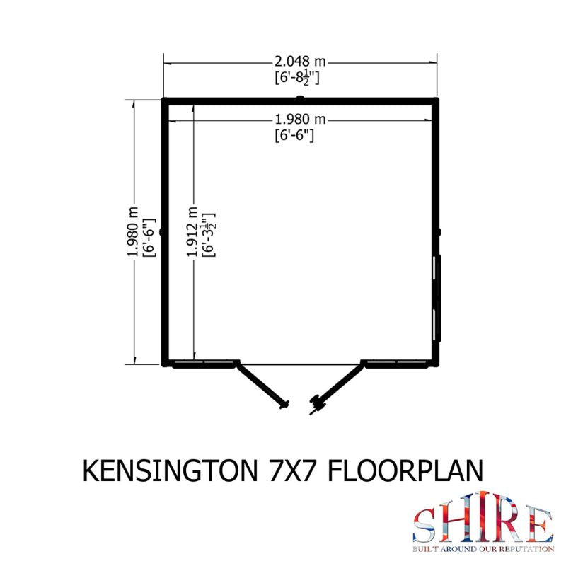 Shire Kensington 7x7 Summerhouse