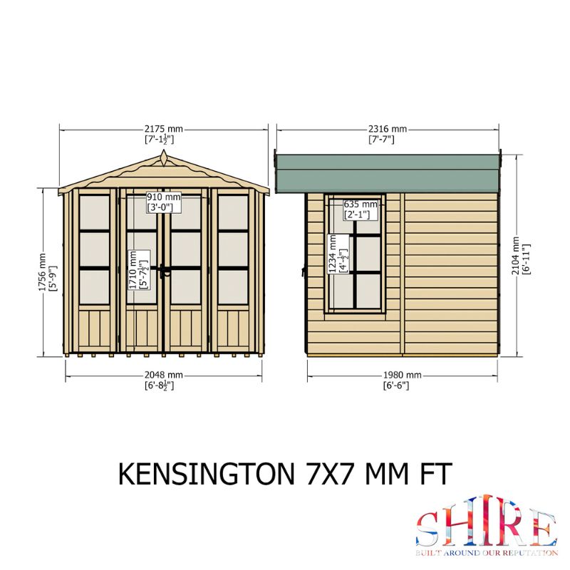 Shire Kensington 7x7 Summerhouse