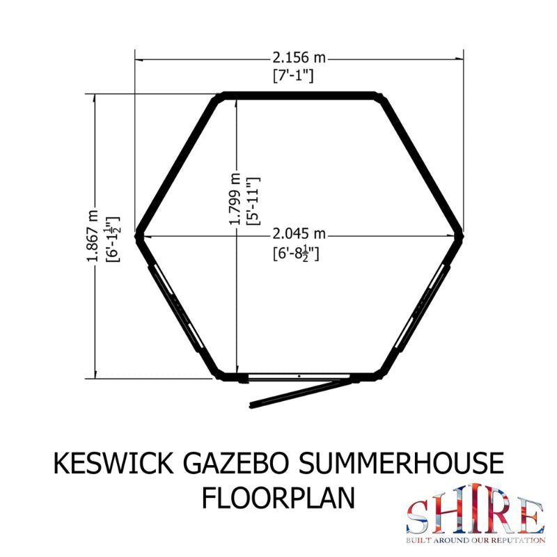 Shire Keswick 6x6 Summerhouse