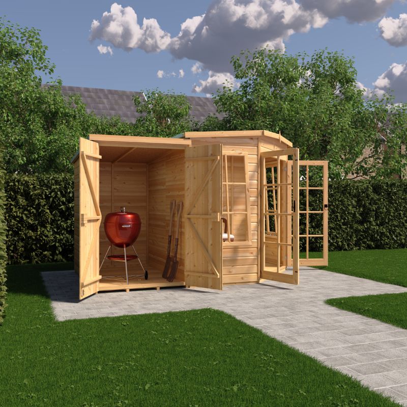 Shire Hampton with Side Shed 7x 11 Summerhouse