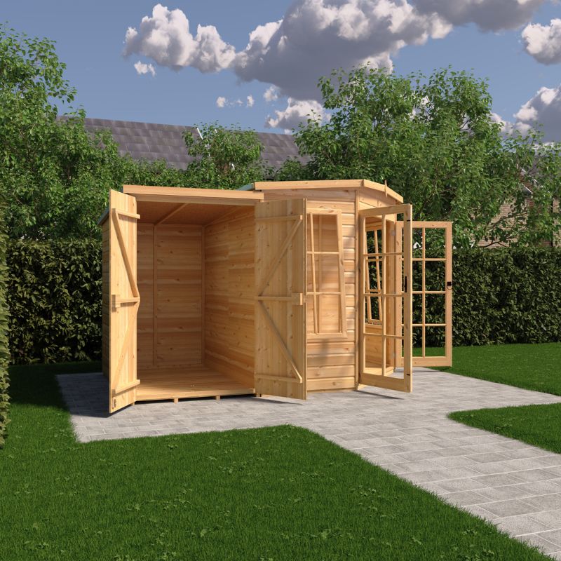 Shire Hampton with Side Shed 7x 11 Summerhouse