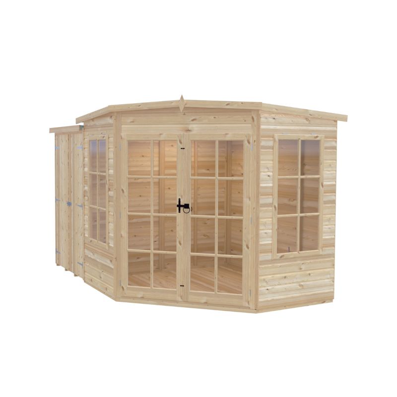 Shire Hampton with Side Shed 7x 11 Summerhouse