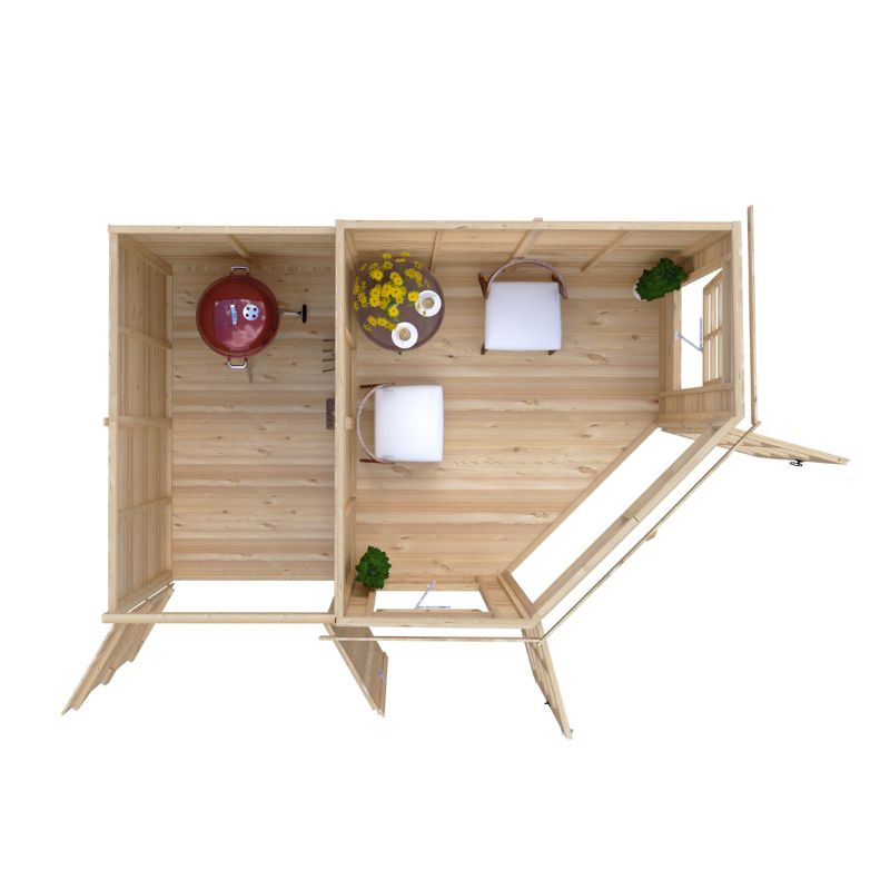 Shire Hampton with Side Shed 7x 11 Summerhouse