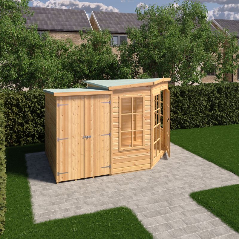 Shire Hampton with Side Shed 7x 11 Summerhouse