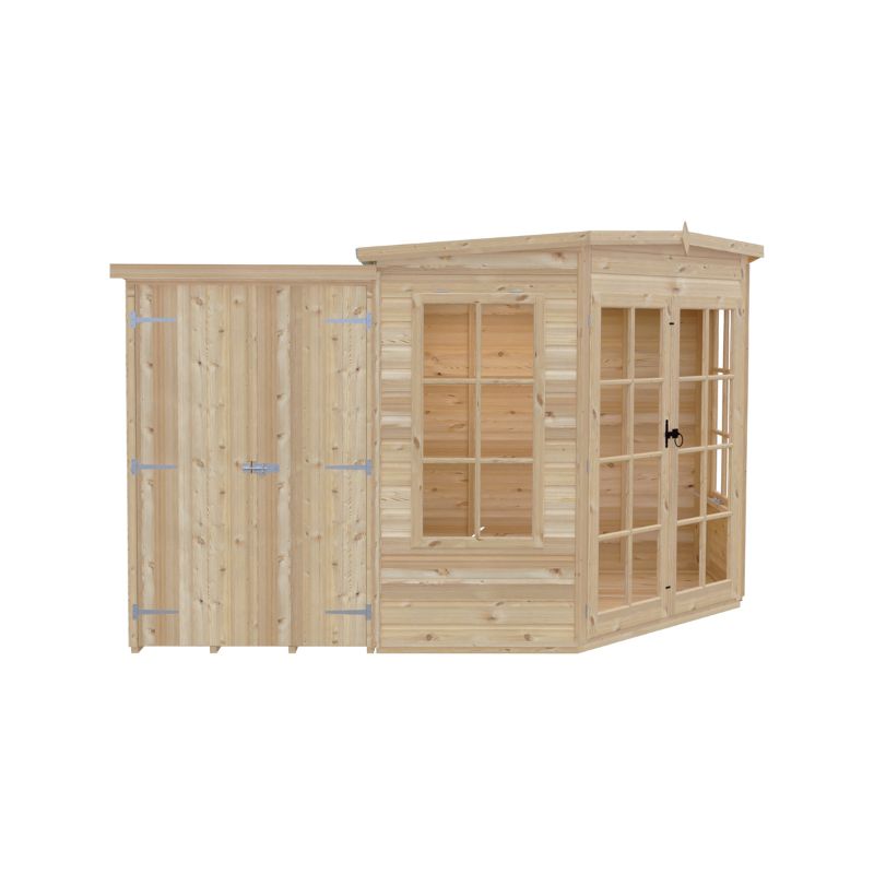 Shire Hampton with Side Shed 7x 11 Summerhouse