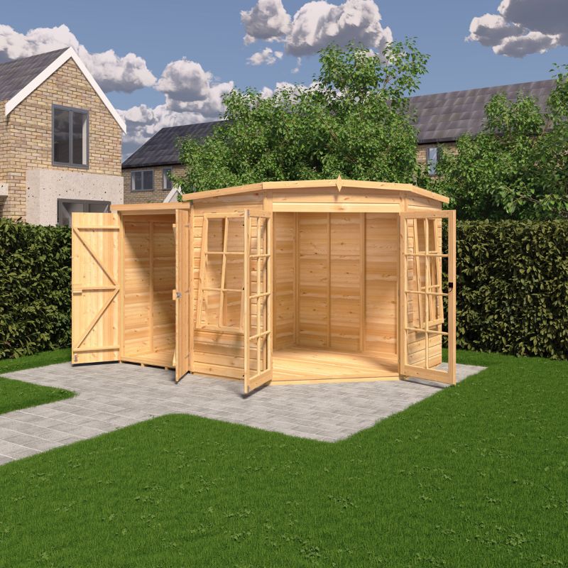 Shire Hampton with Side Shed 7x 11 Summerhouse