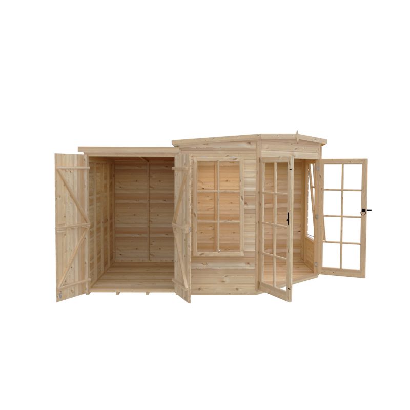 Shire Hampton with Side Shed 7x 11 Summerhouse
