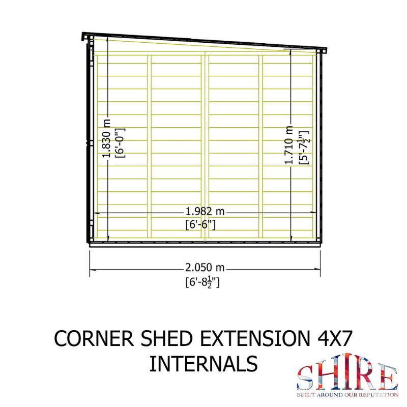 Shire Hampton with Side Shed 7x 11 Summerhouse