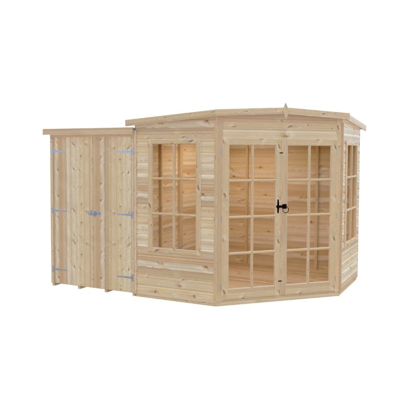 Shire Hampton with Side Shed 7x 11 Summerhouse