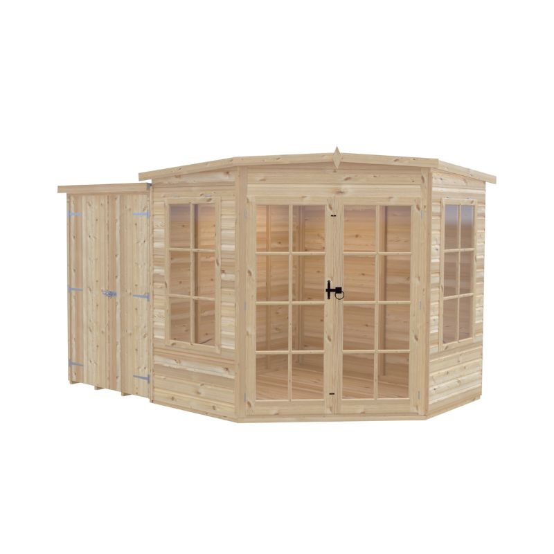 Shire Hampton with Side Shed 7x 11 Summerhouse