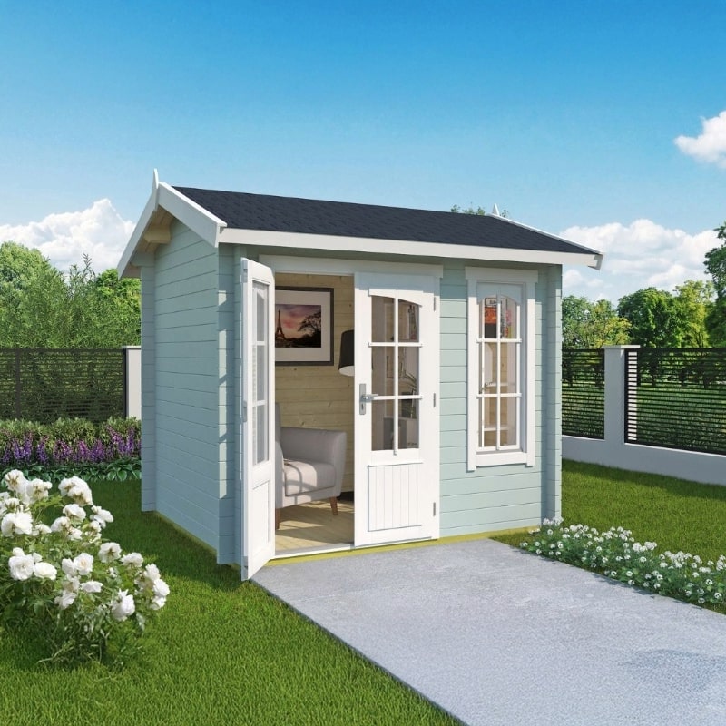 Lasita Alex Mini Garden Log Cabin 8.2ft X 6.5ft 44mm