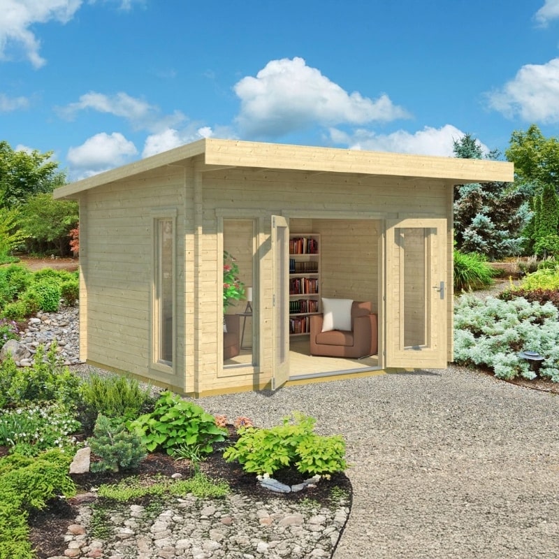 Lasita Barbados 3 Garden Log Cabin 10ft X 13ft 44mm