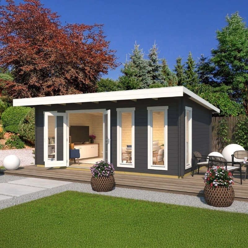 Lasita Barbados 6 Garden Log Cabin 11.7ft X 18.7ft 44mm