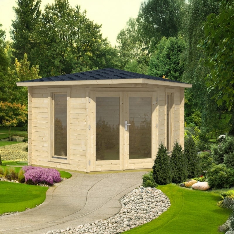 Lasita Edinburgh 1 Garden Log Cabin 9ft X 9ft 40mm