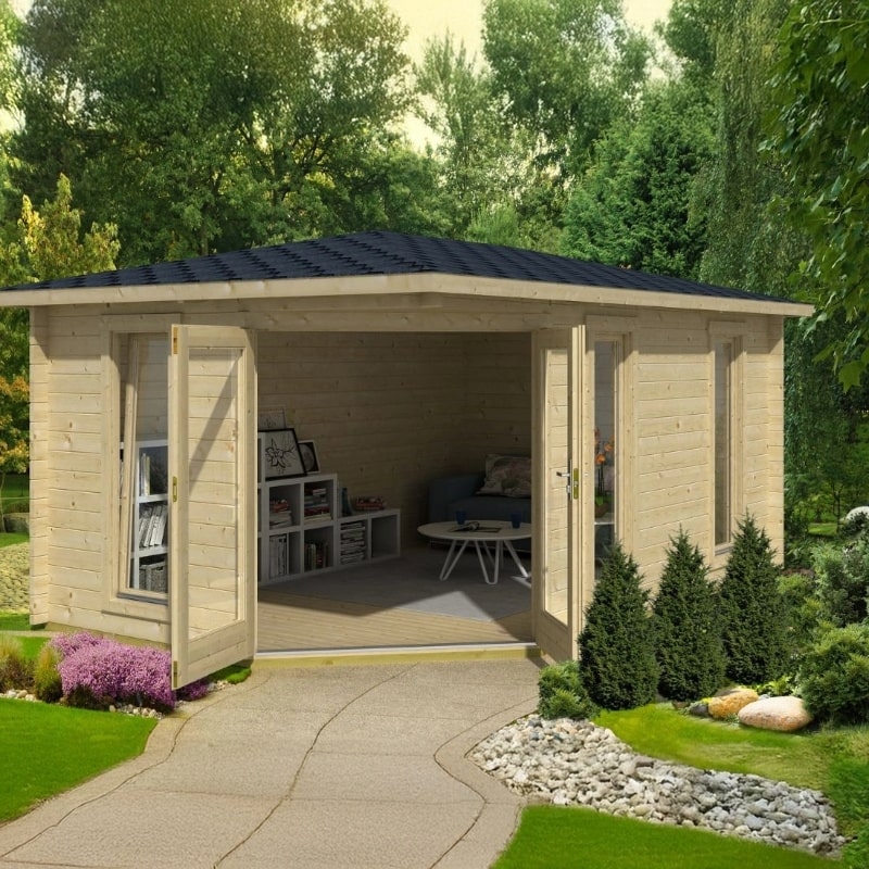 Lasita Edinburgh 2 Garden Log Cabin 17ft X 9ft 40mm