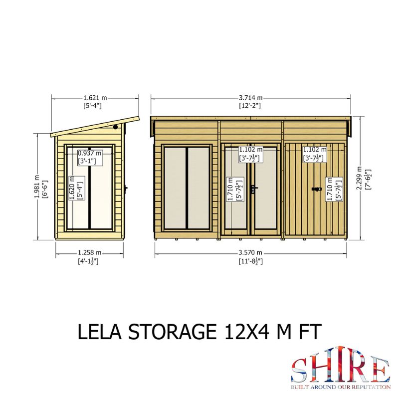 Shire Lela 12x4 Summerhouse