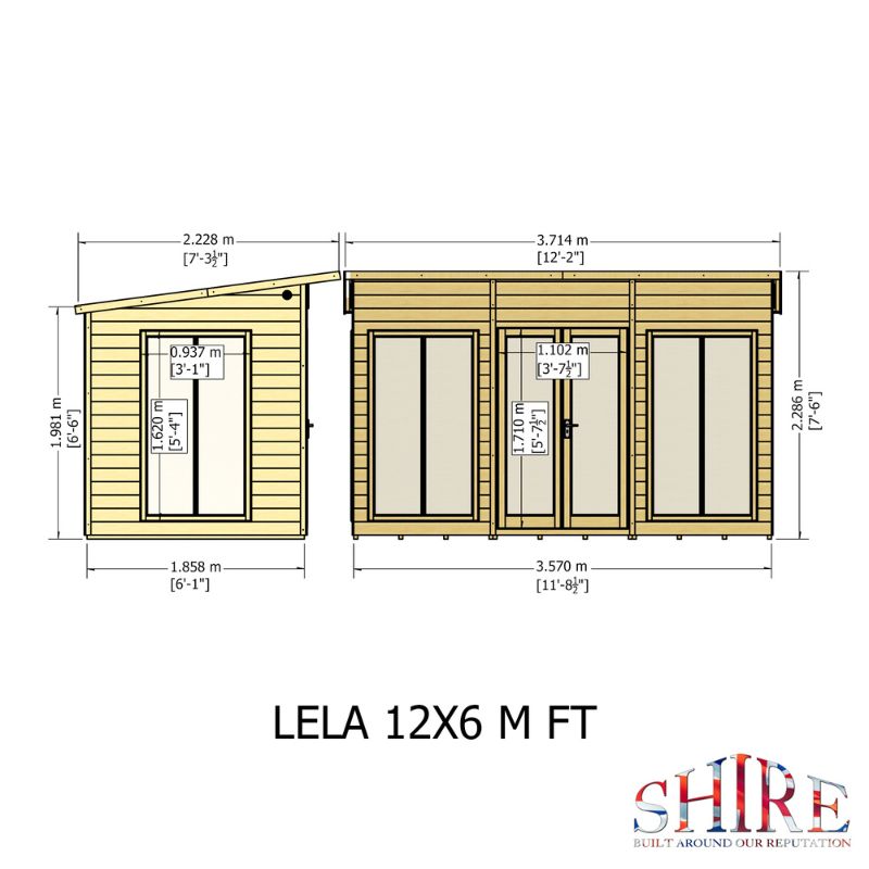 Shire Lela 12x6 Summerhouse