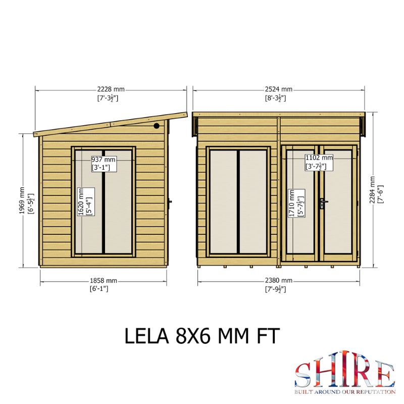 Shire Lela 8x6 Summerhouse