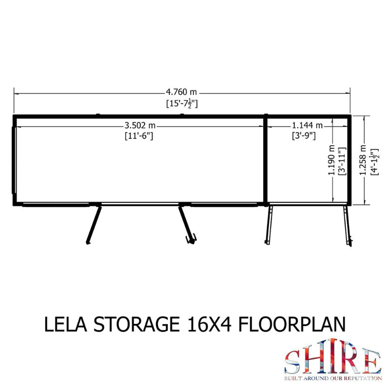 Shire Lela 16x4 Summerhouse