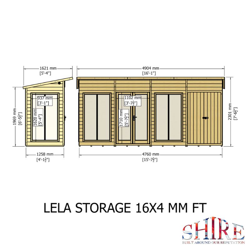 Shire Lela 16x4 Summerhouse