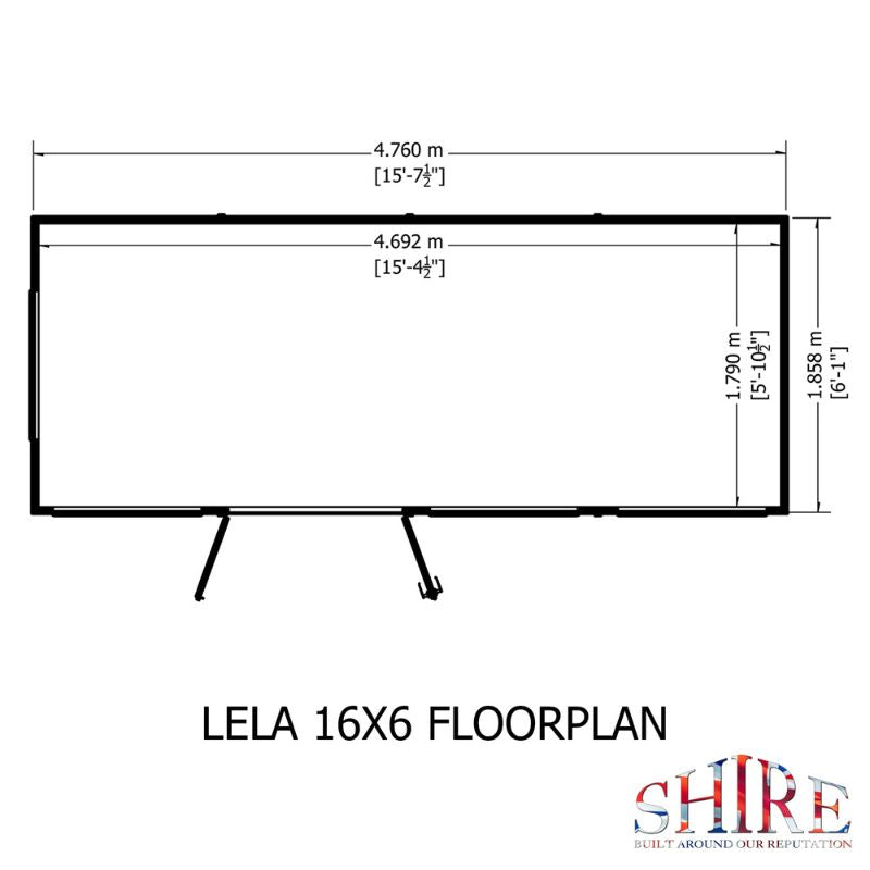 Shire Lela 16x6 Summerhouse