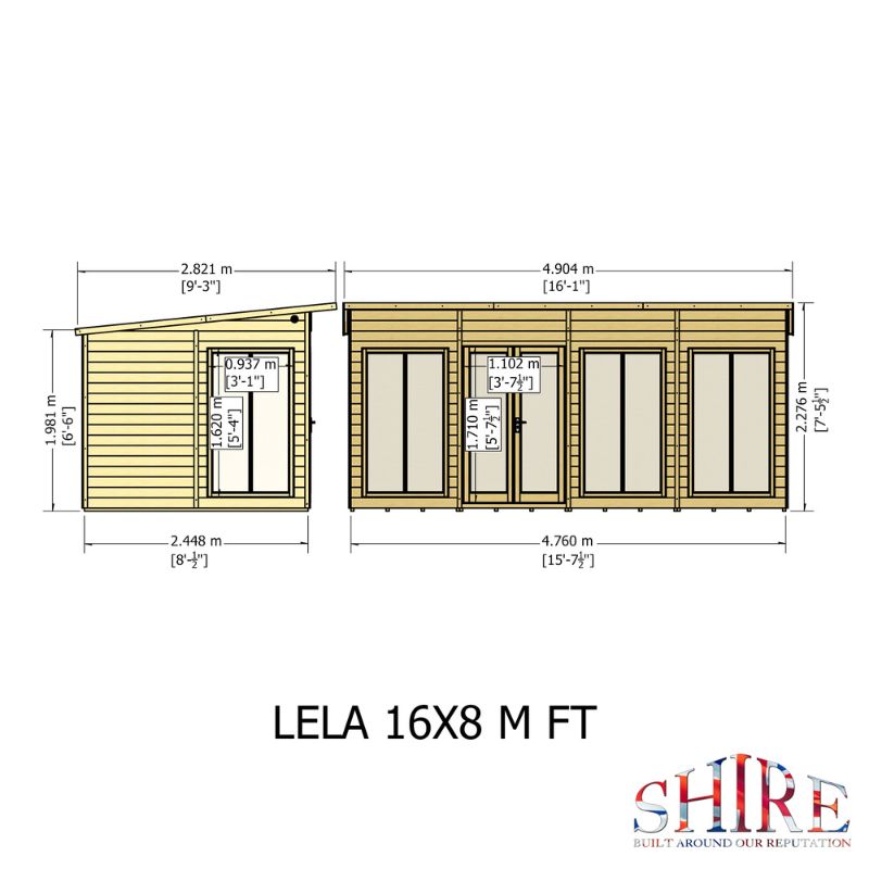 Shire Lela 16x8 Summerhouse