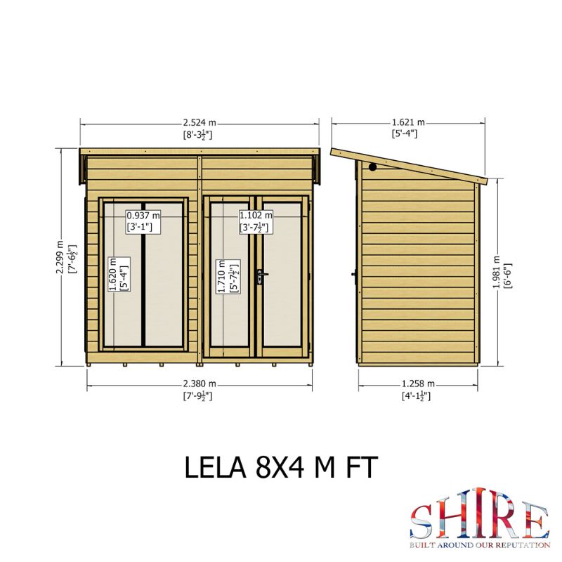 Shire Lela 8x4 Summerhouse