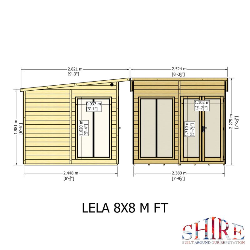 Shire Lela 8x8 Summerhouse
