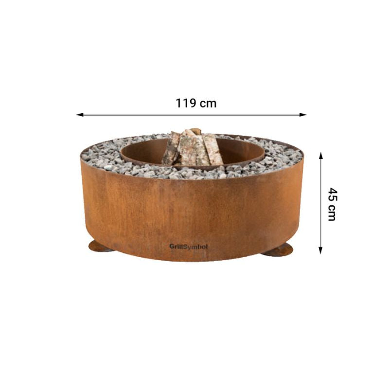 GrillSymbol Fire Pit Luna Copper, ø 119 cm