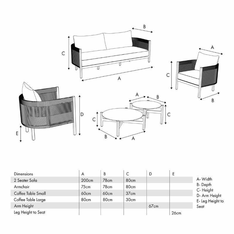 Pacific Lifestyle - Marche Outdoor Seating Set