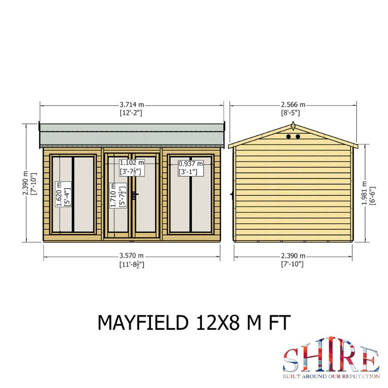 Shire Mayfield 12x6 Summerhouse