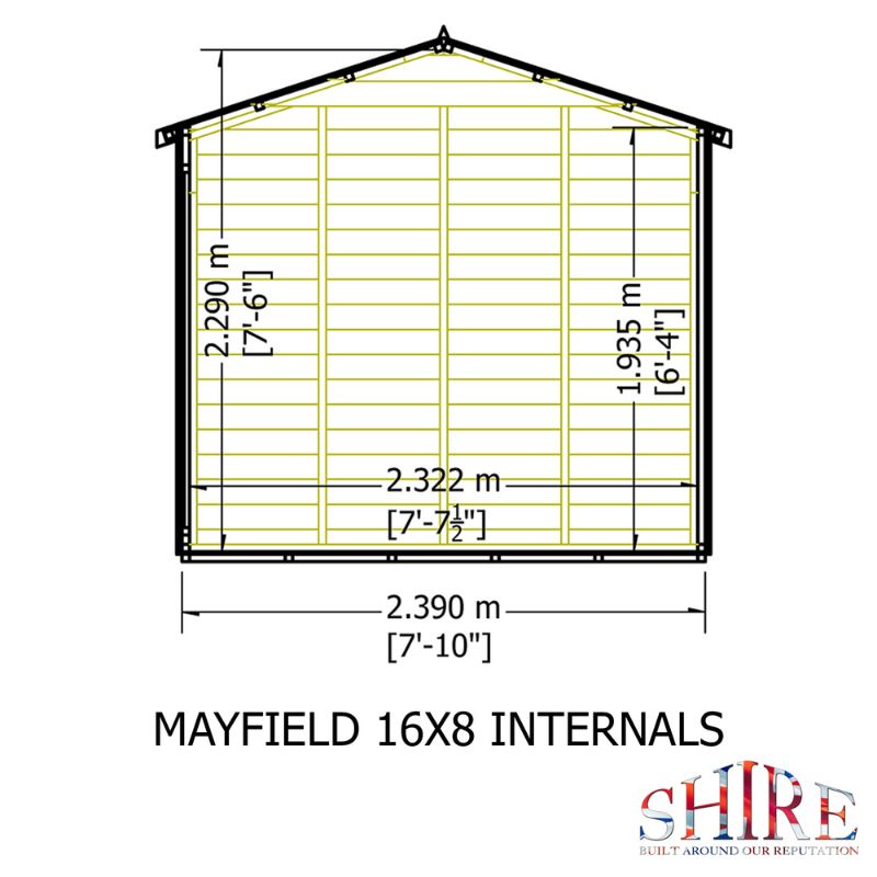 Shire Mayfield 16x6 Summerhouse