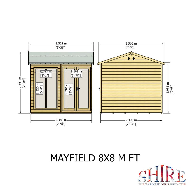 Shire Mayfield 8x6 Summerhouse