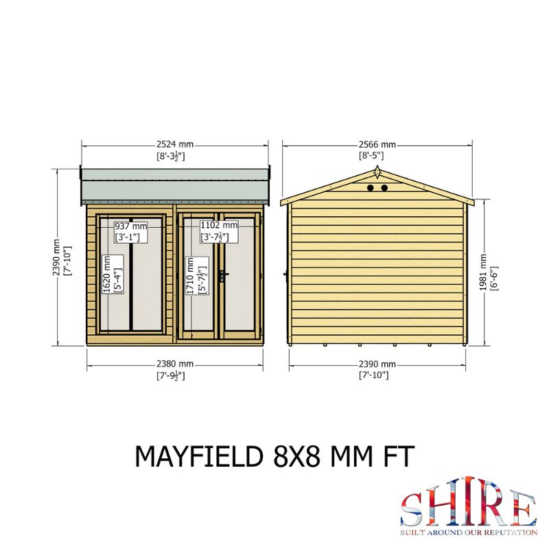 Shire Mayfield 8x6 Summerhouse