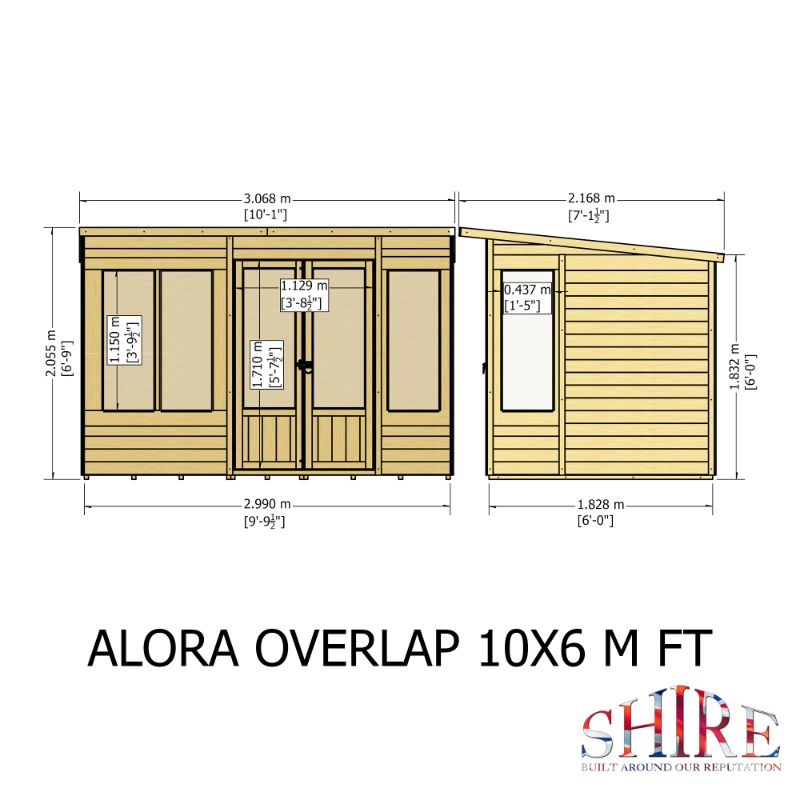 Shire Alora 10x6 Pent Summerhouse