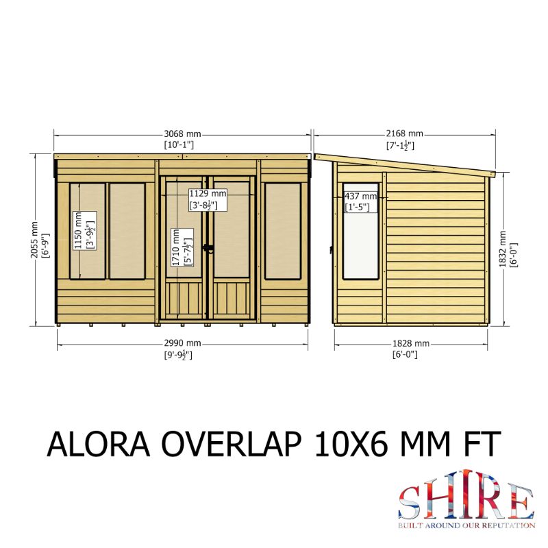 Shire Alora 10x6 Pent Summerhouse