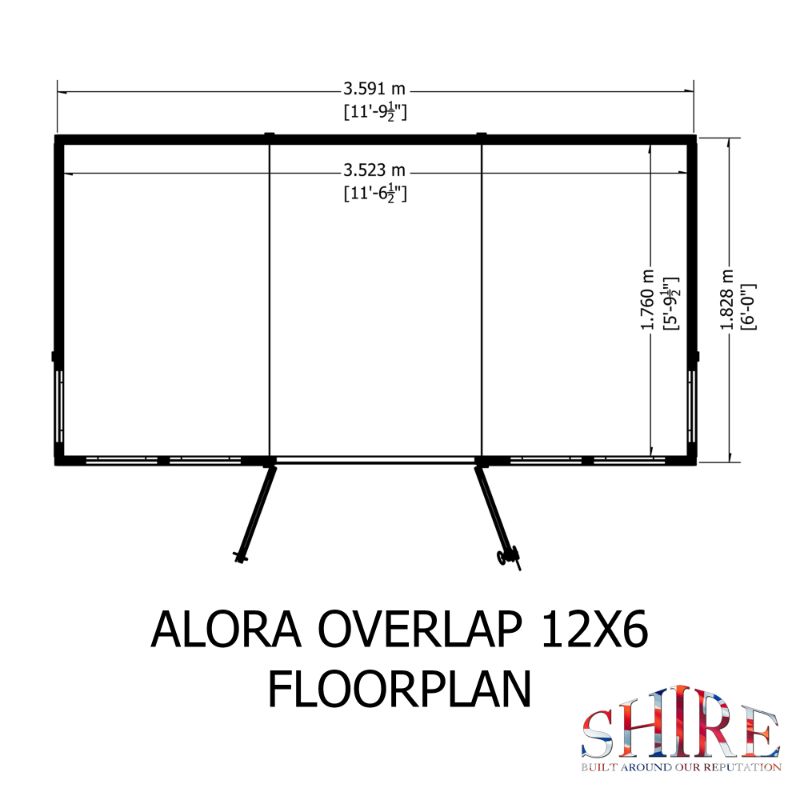 Shire Alora 12x6 Pent Summerhouse