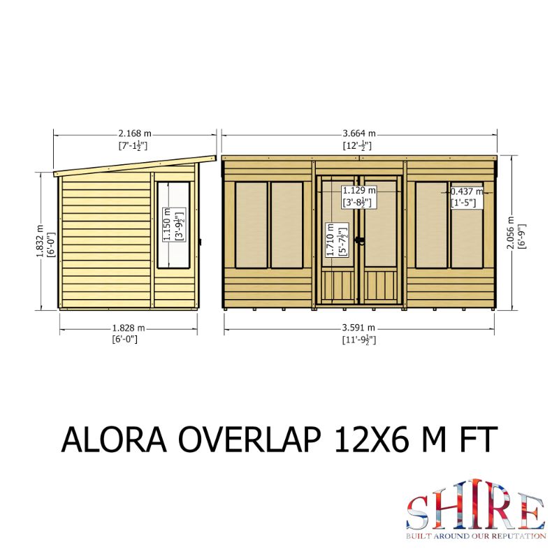 Shire Alora 12x6 Pent Summerhouse