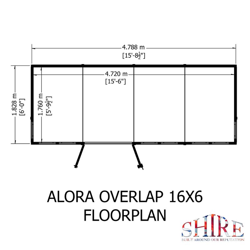 Shire Alora 16x6 Pent Summerhouse