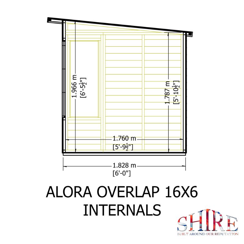 Shire Alora 16x6 Pent Summerhouse