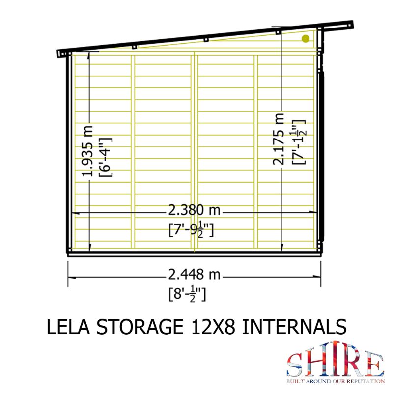 Lela 12x8 including Storage Summerhouse