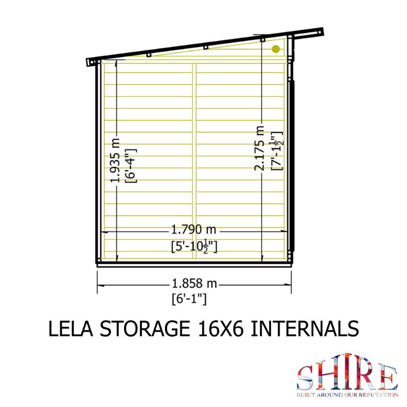 Lela 16x6 including Storage Summerhouse