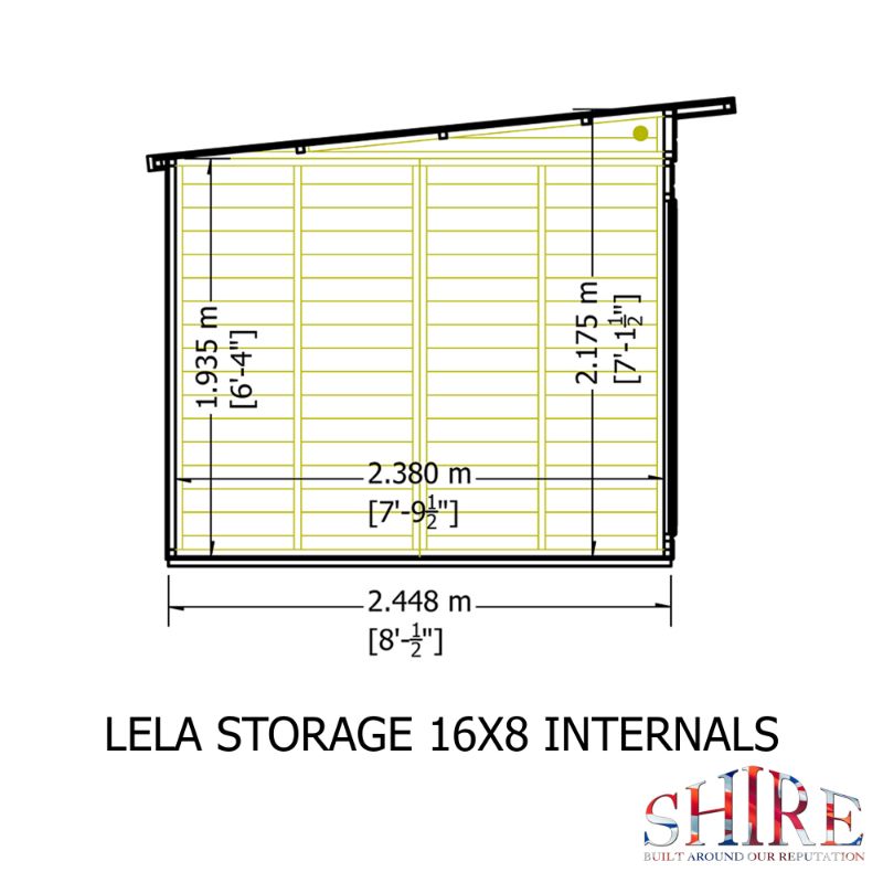 Lela 16x8 including Storage Summerhouse