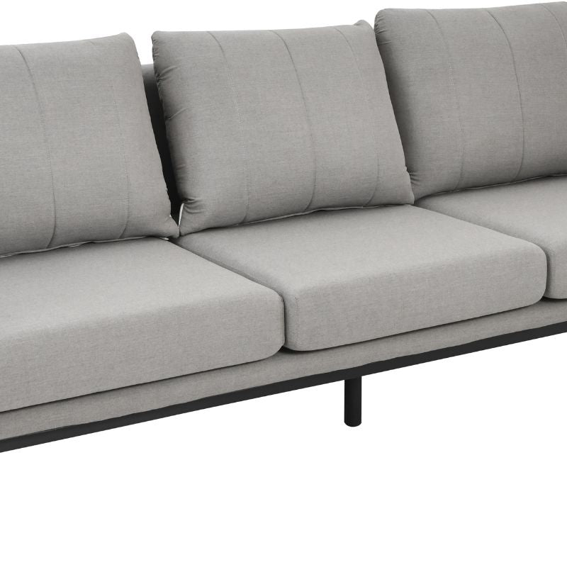 Pacific Lifestyle - Nevada Putty Large Outdoor Corner Seating Set with Adjustable Table