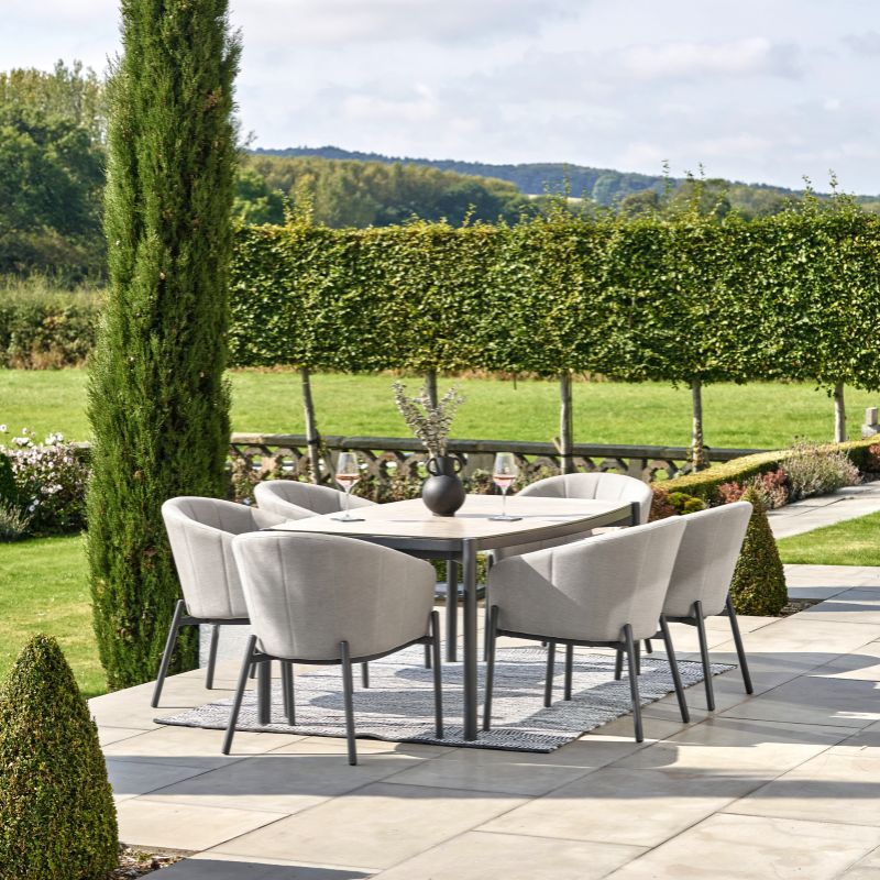 Pacific Lifestyle - Nevada Putty Outdoor 6 Seater Dining Set