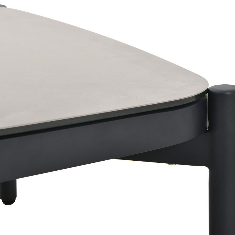 Pacific Lifestyle - Nevada Putty Small Outdoor Corner Seating Set with Coffee Table and Footstools