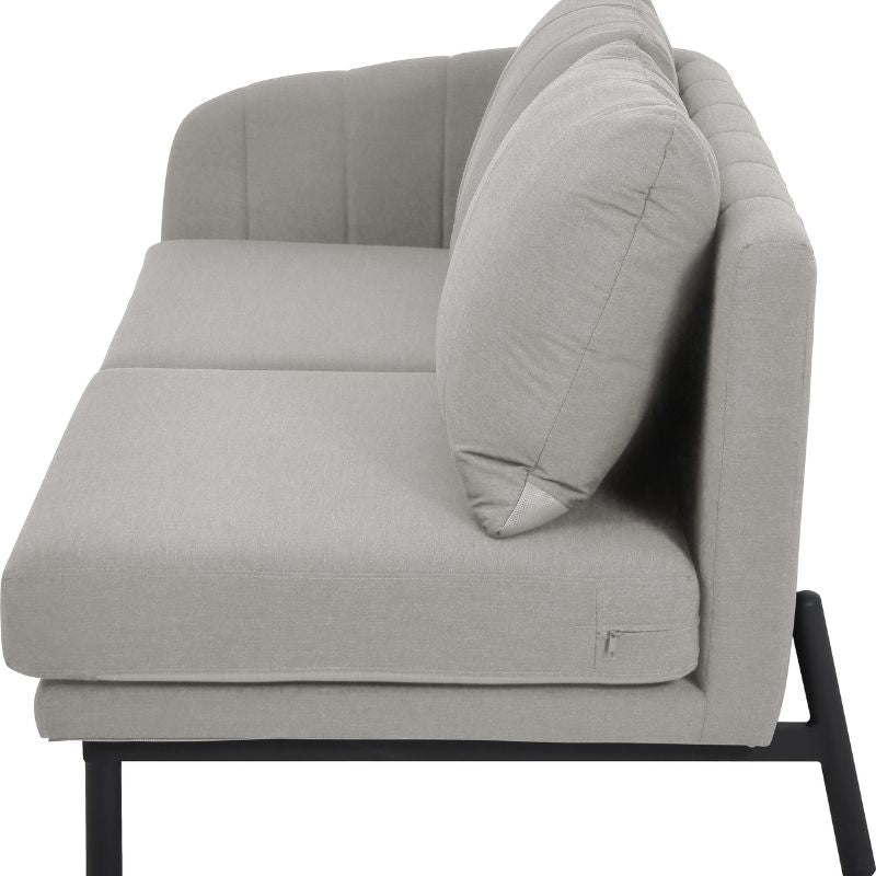 Pacific Lifestyle - Nevada Putty Small Outdoor Corner Seating Set with Coffee Table and Footstools