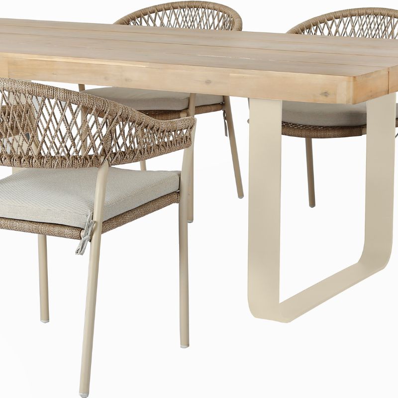 Pacific Lifestyle - Osaka Latte Outdoor 6 Seater Dining Set